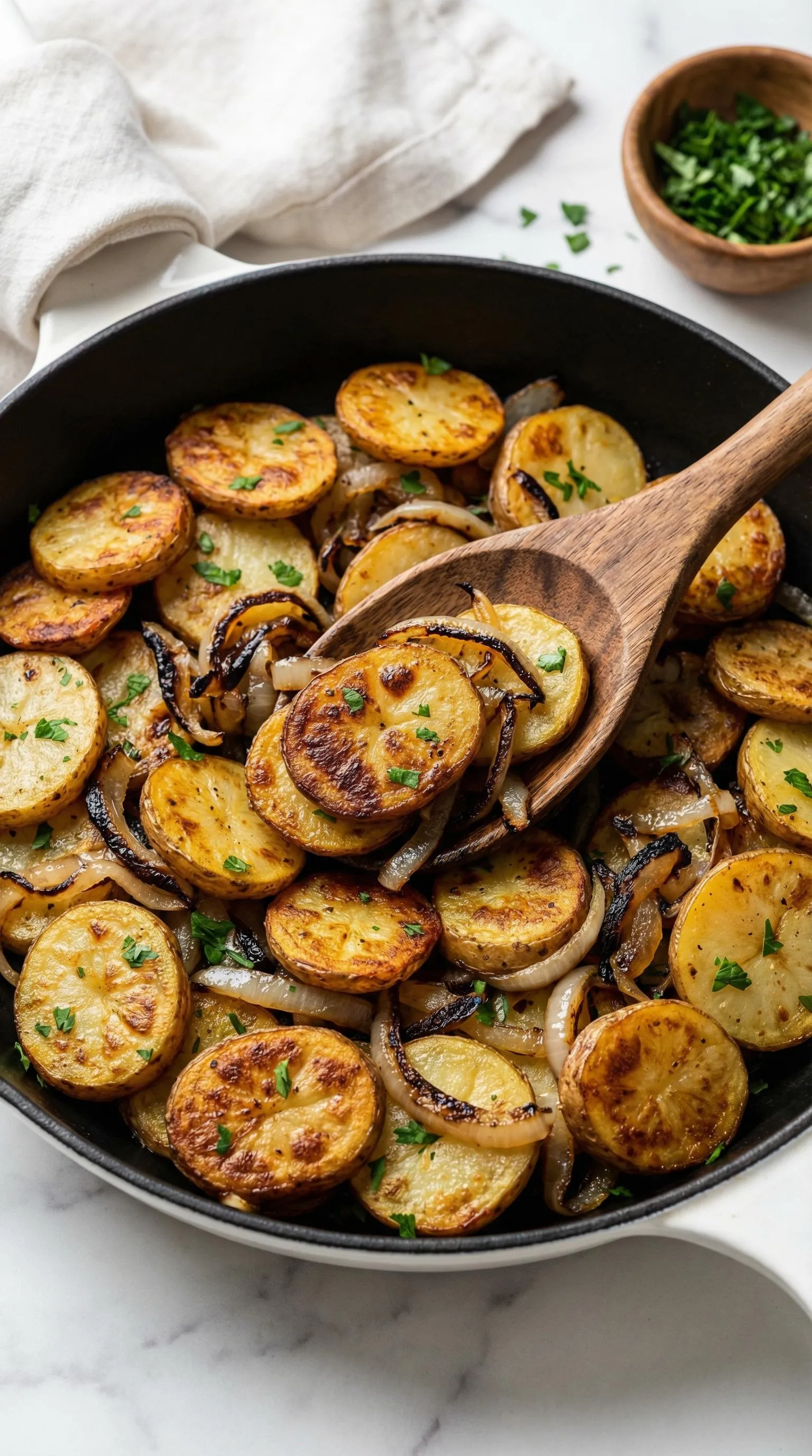 A bowl of food with a wooden spoon in it.