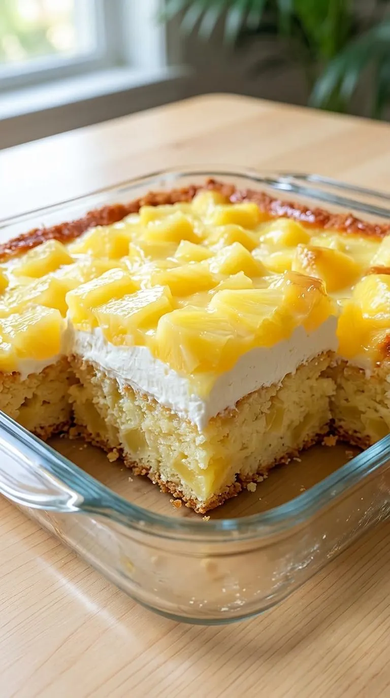 A slice of pineapple cake.
