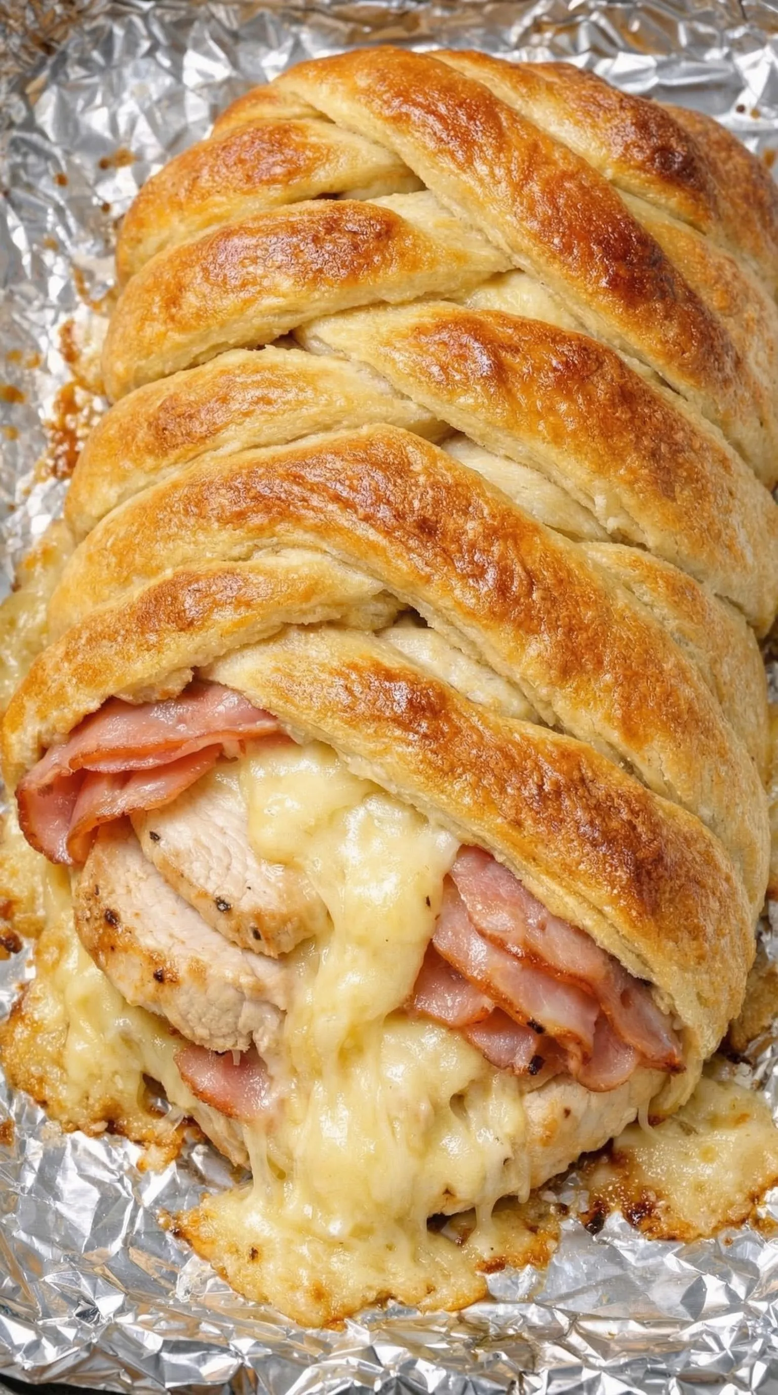 A ham and cheese sandwich.