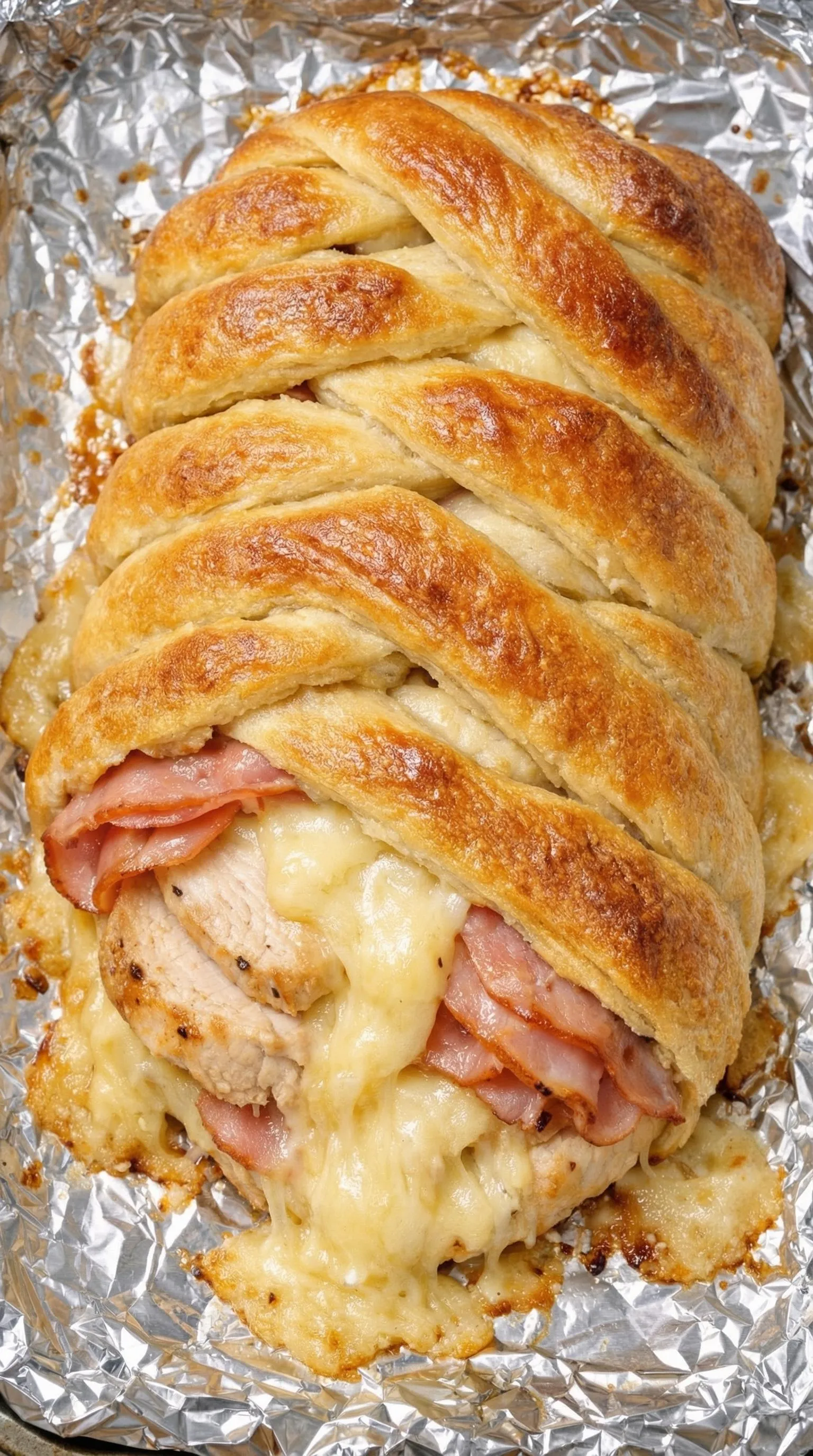 A ham and cheese sandwich wrapped in a spiral.