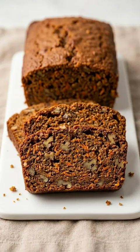 Two slices of bread with carrots on top.