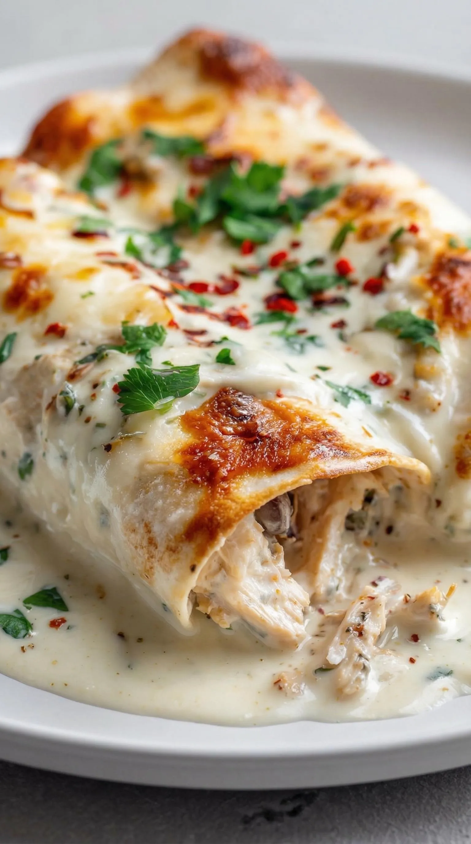A delicious meal of chicken and cheese.