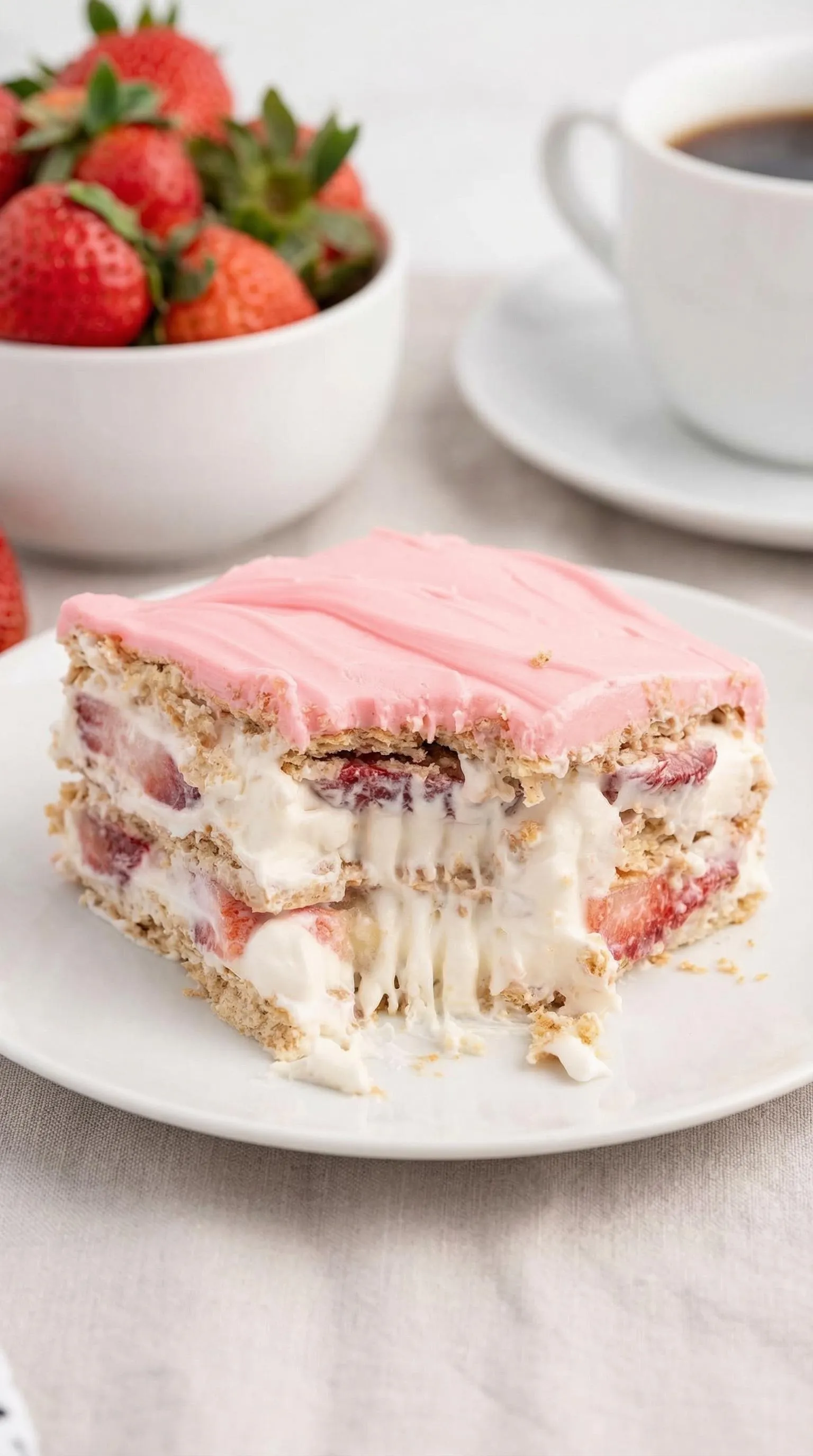 A slice of cake on a plate.