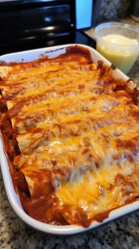 A white bowl with a cheese covered burrito.