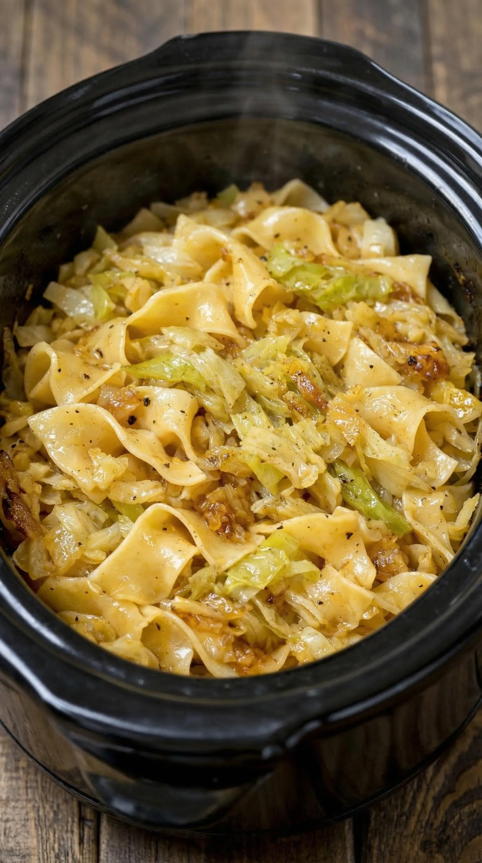 A bowl of food with noodles and vegetables.