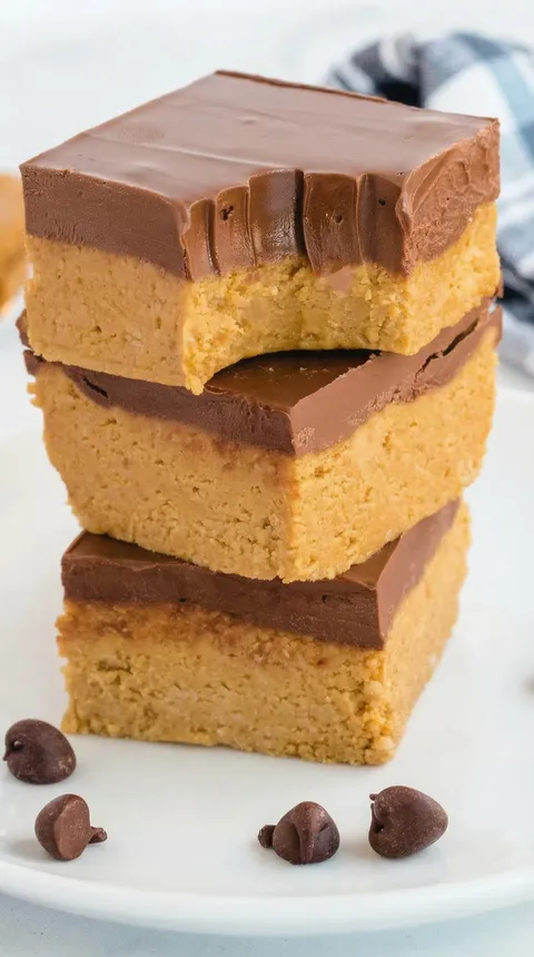 Three layers of chocolate and caramel cake.