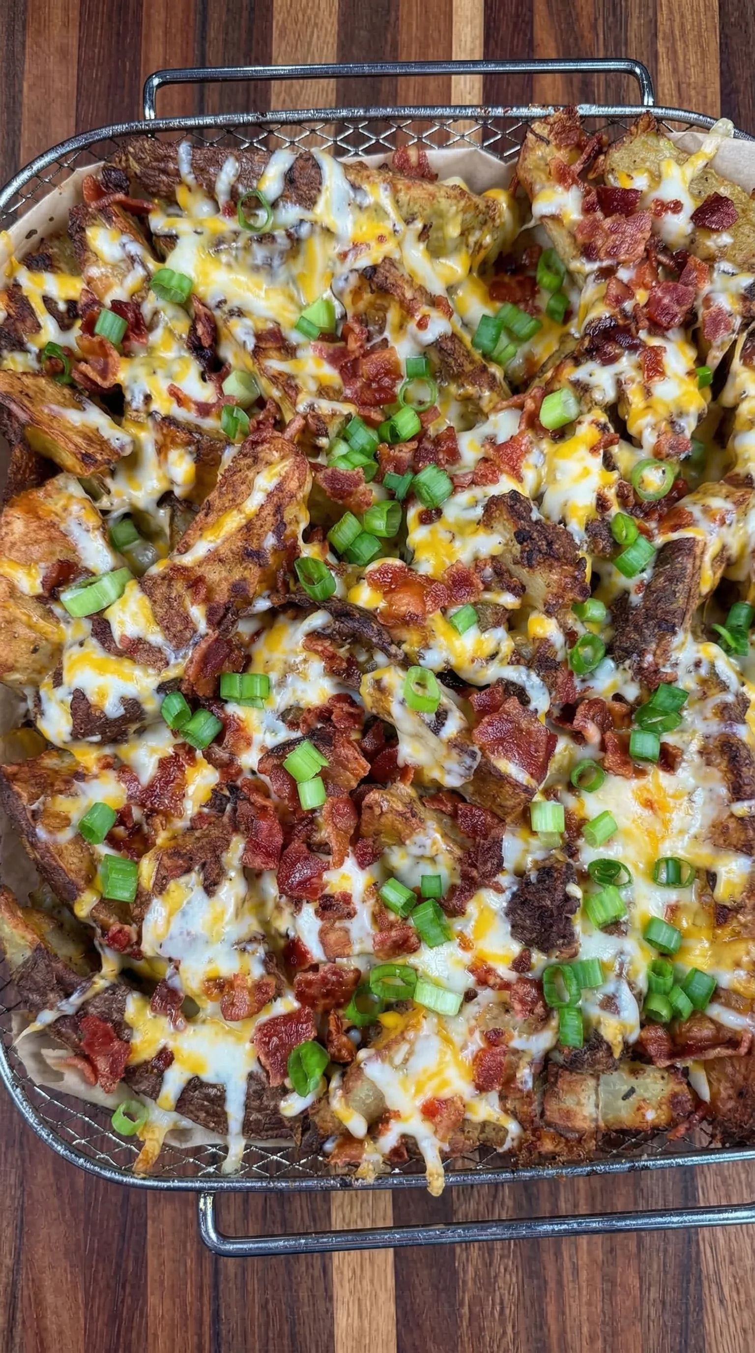 A pizza with bacon and cheese.