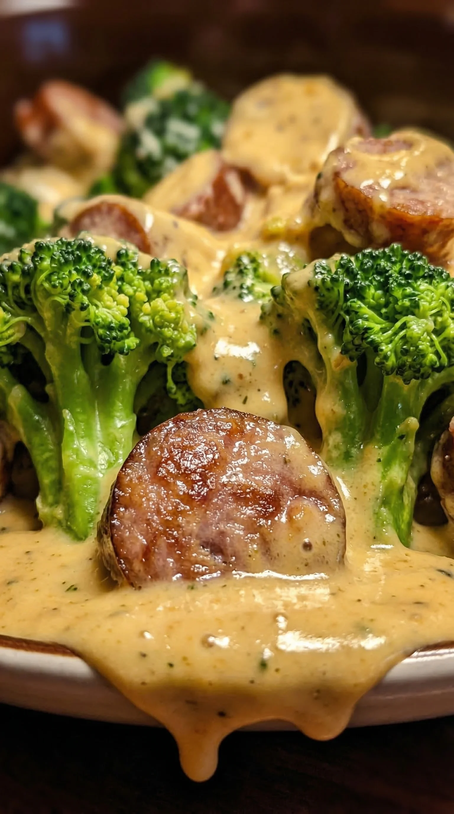 A plate of food with broccoli and meat.