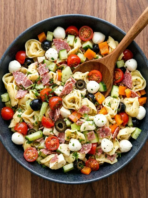 A bowl of pasta with vegetables.