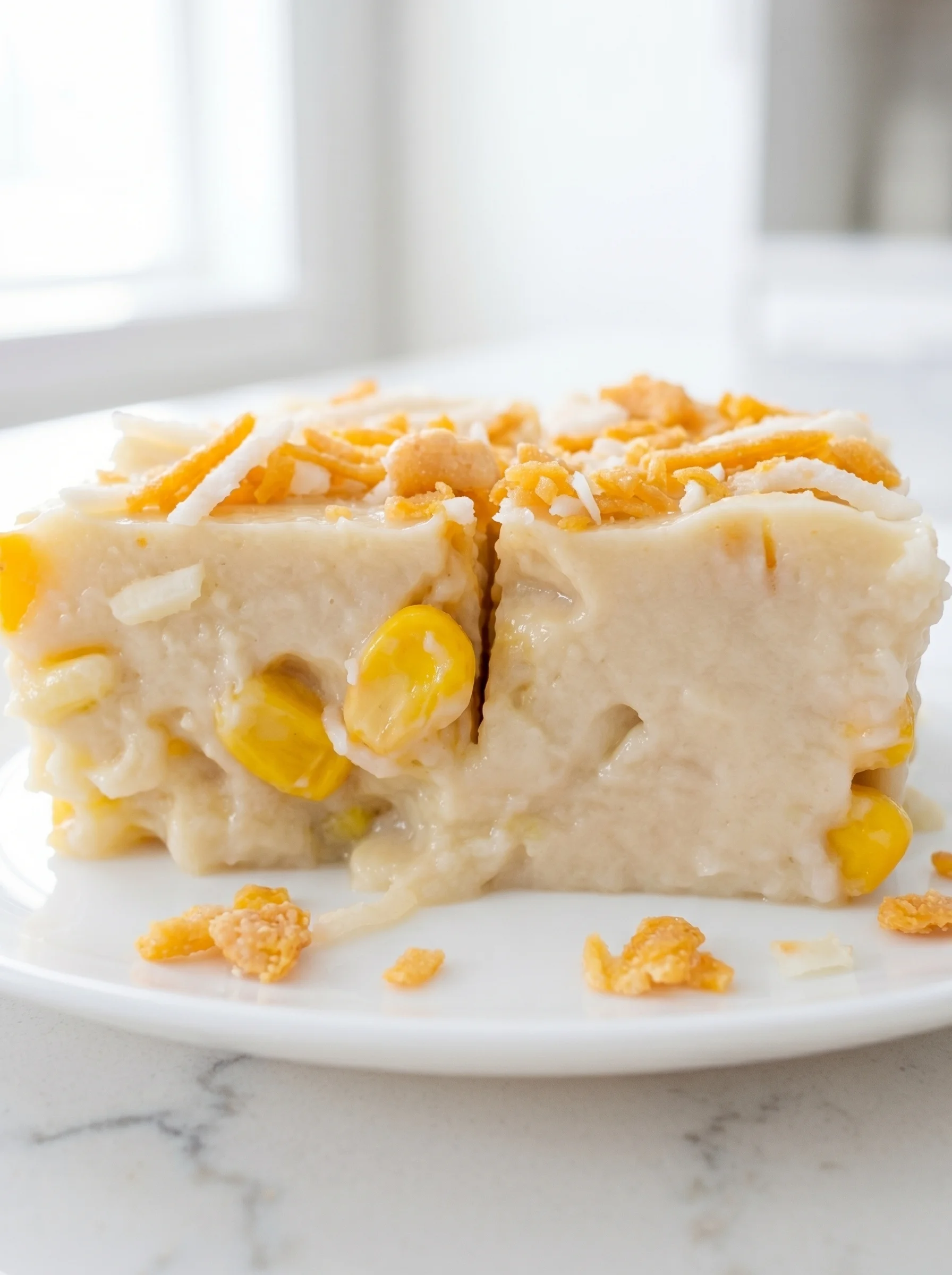 A slice of Maja Blanca.