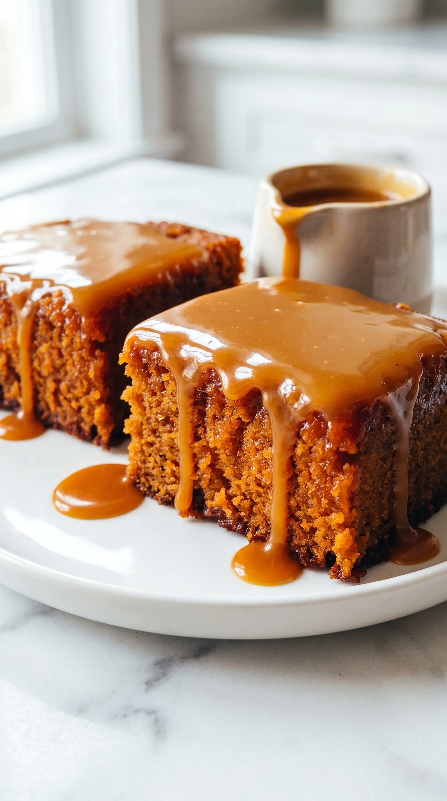 A slice of sweet potato honeybun cake delight.