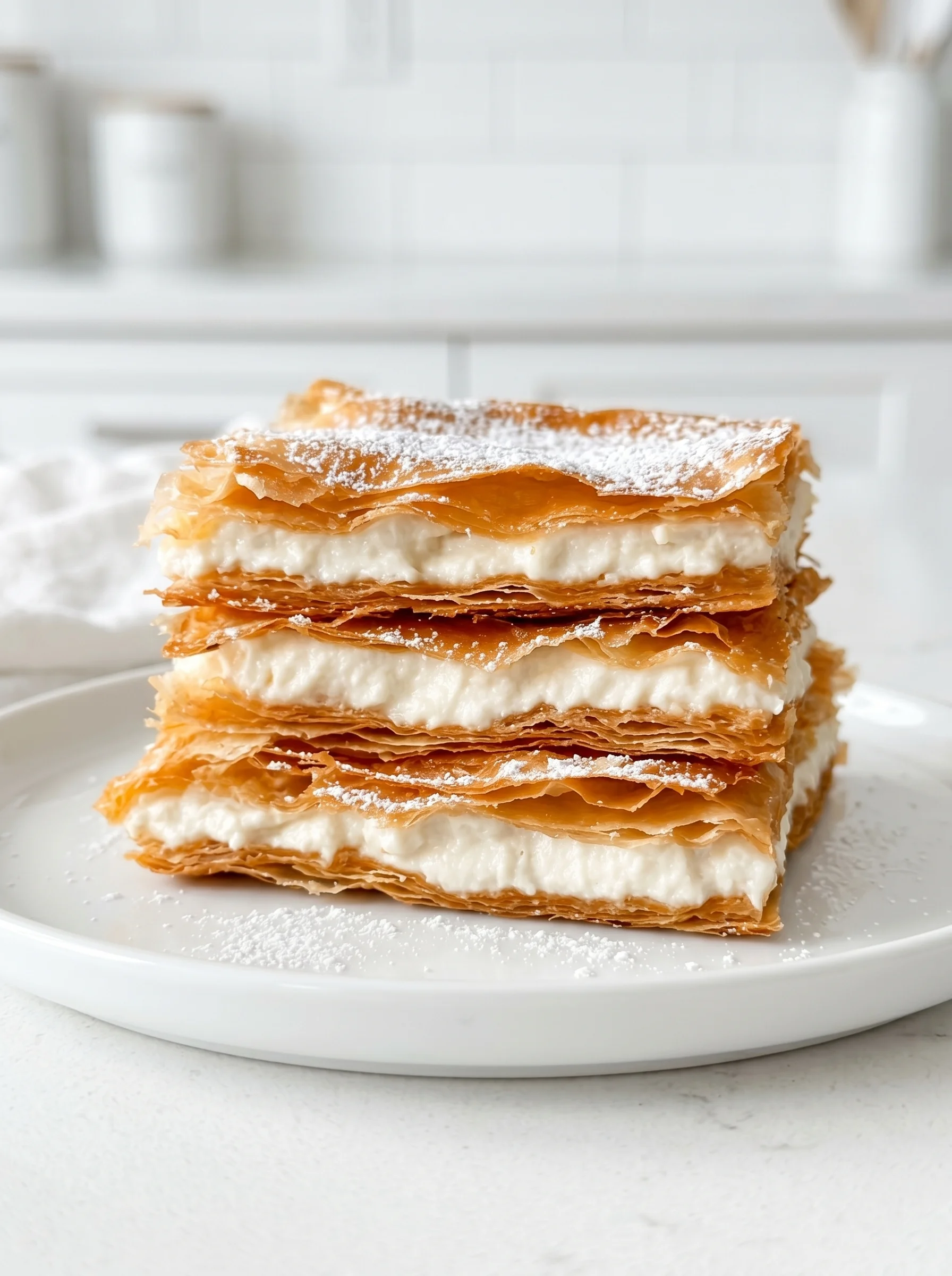 A stack of churro saltine toffee on a plate.