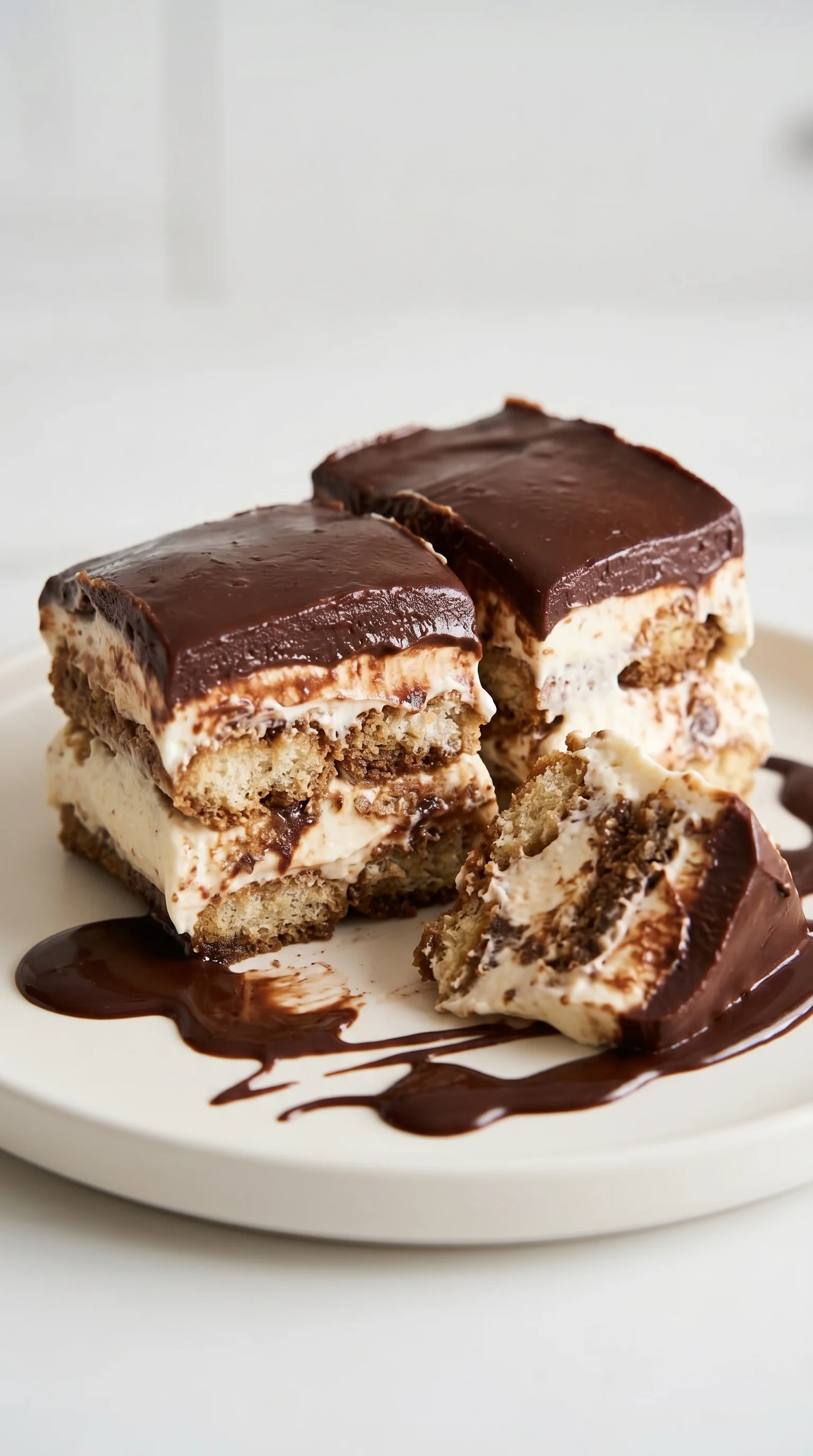 A slice of hot chocolate tiramisu.