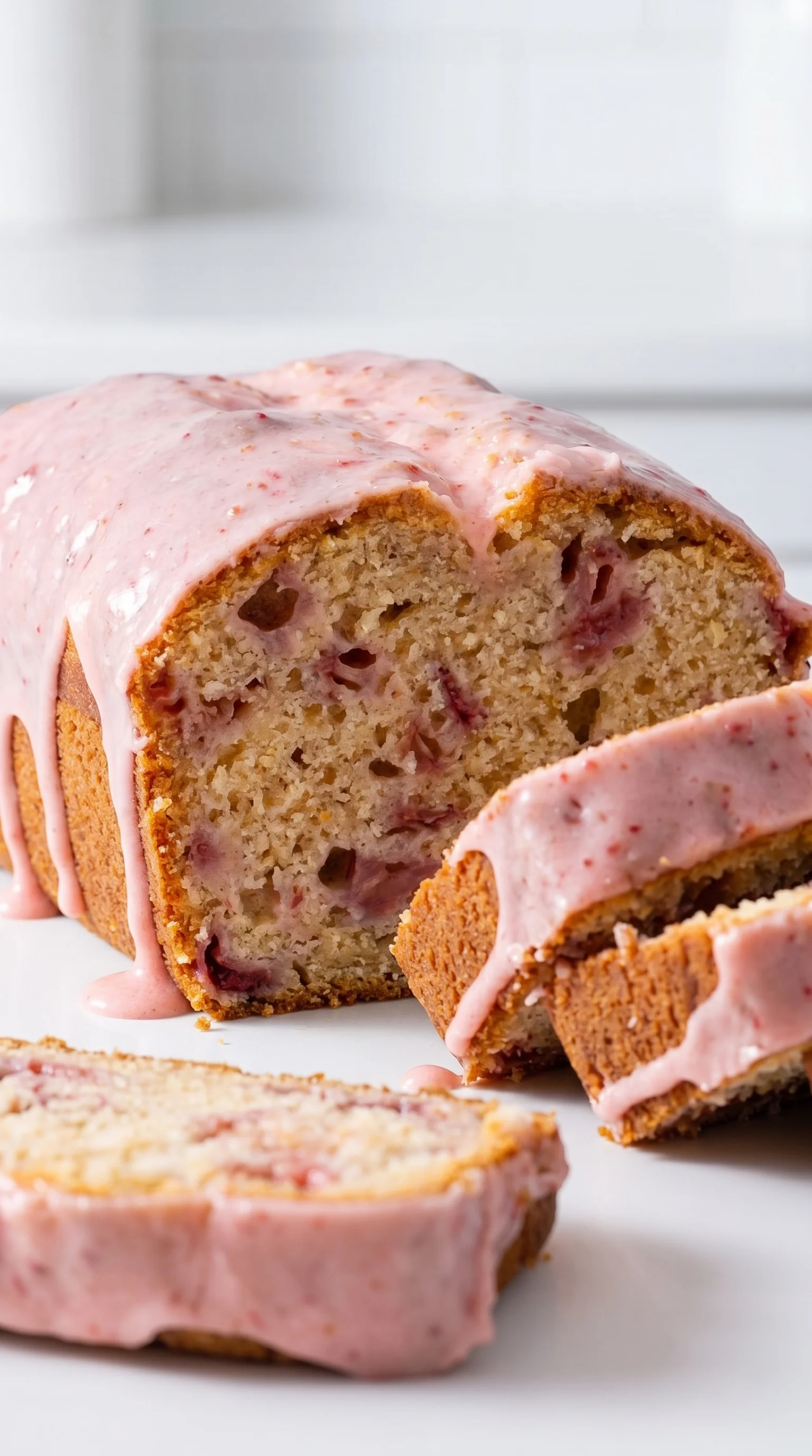 A slice of yummy gluten free strawberry bread.