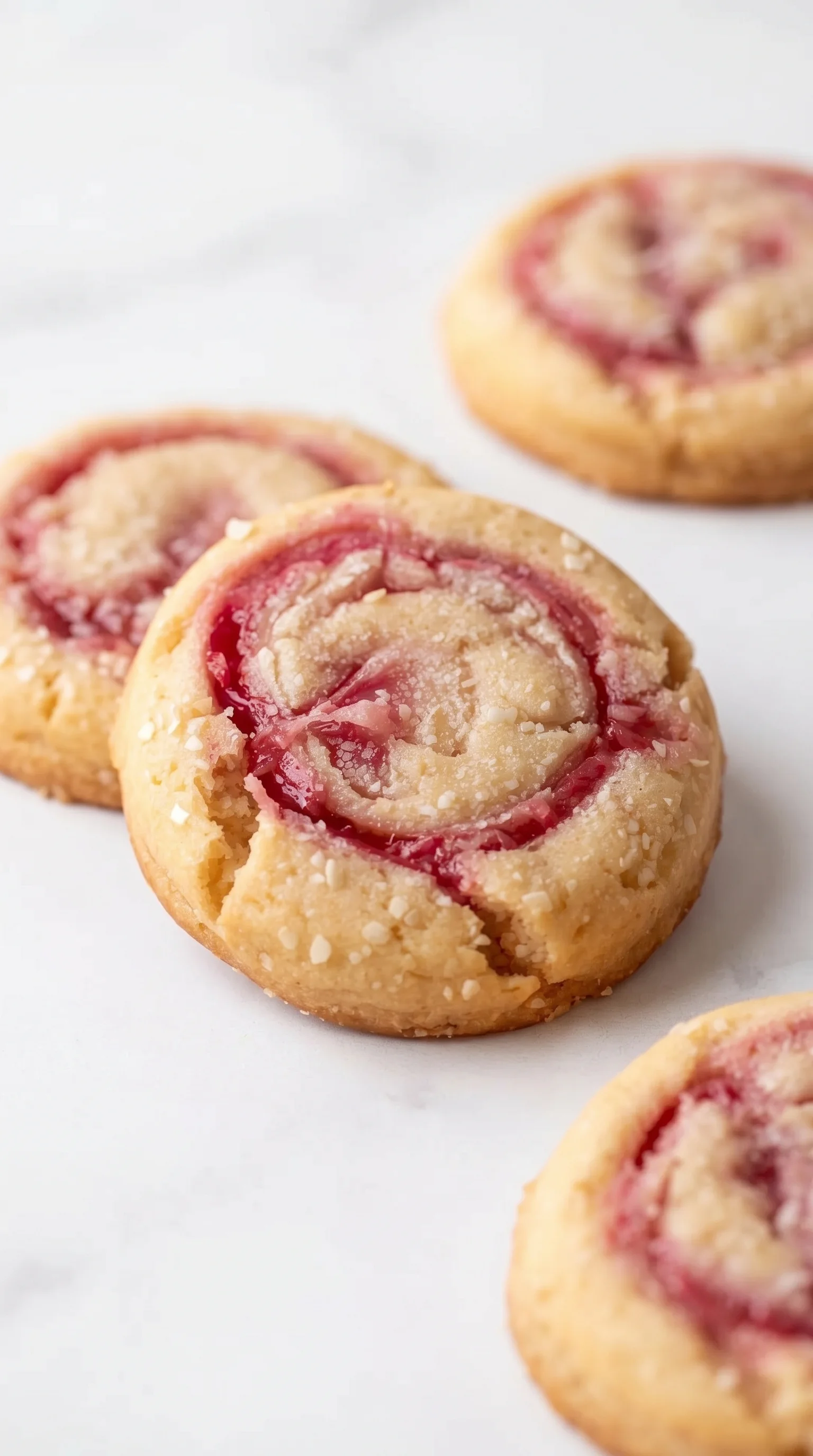 rhubarb shortbread cookies.