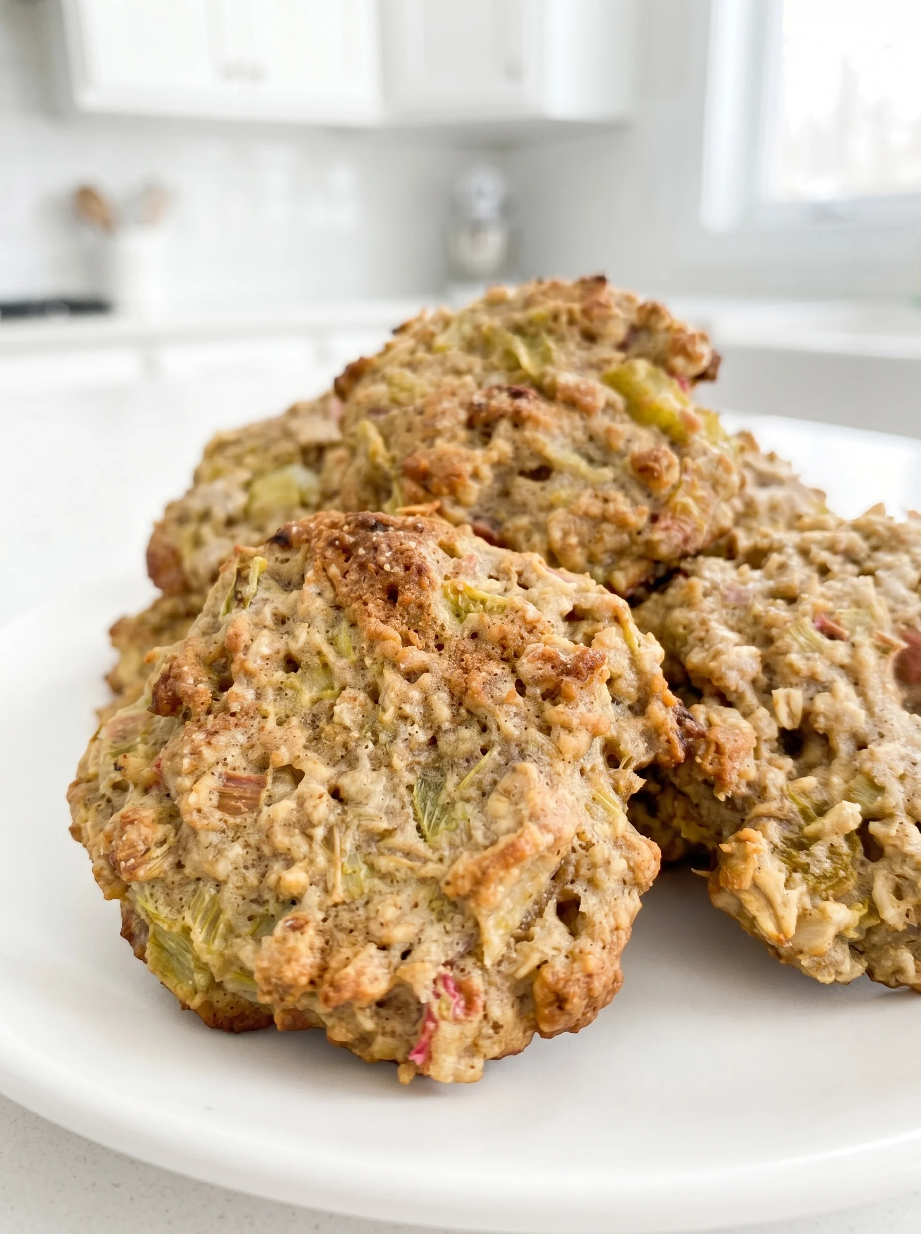 A plate of mom's rhubarb cookies.