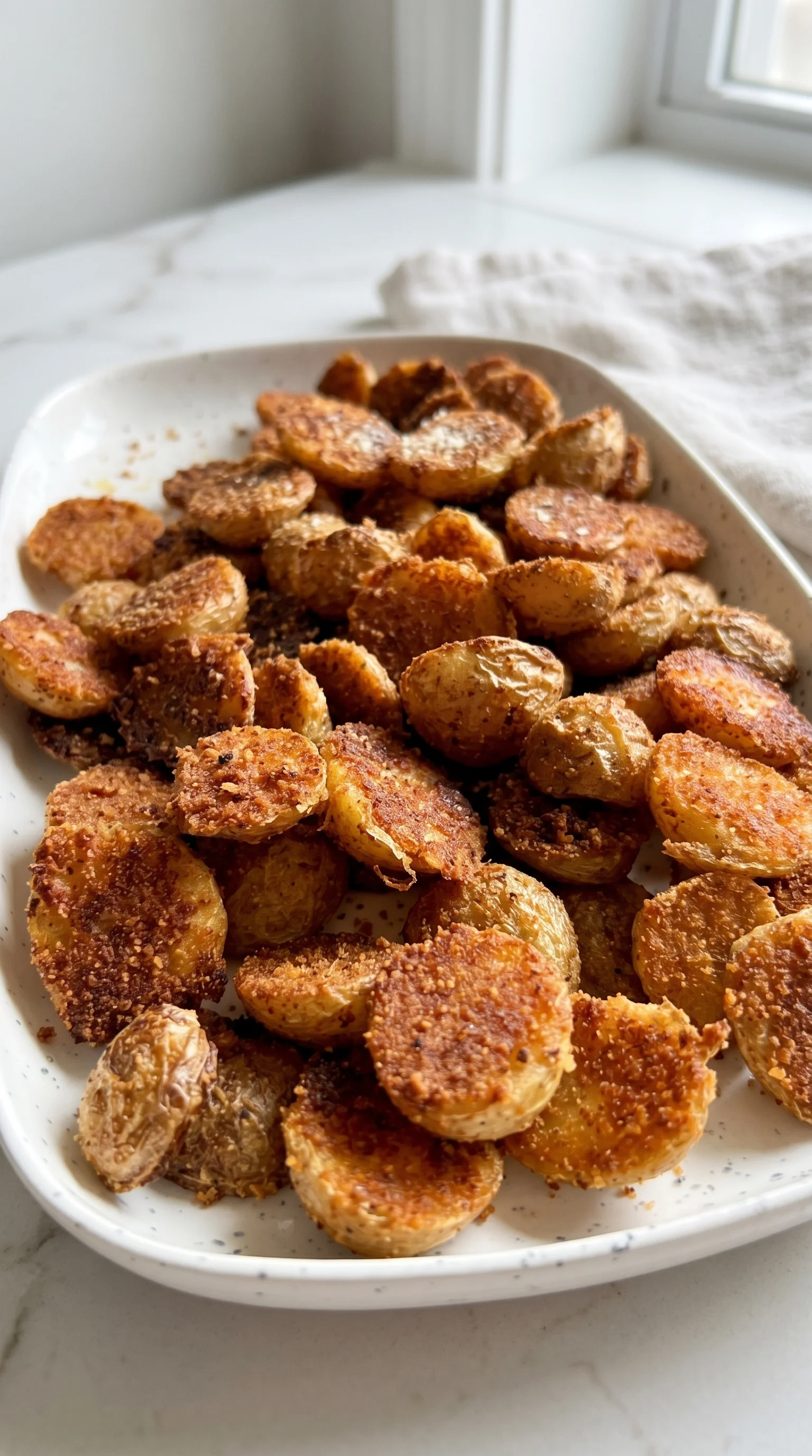 A plate of crispy Italian potatoes delight.