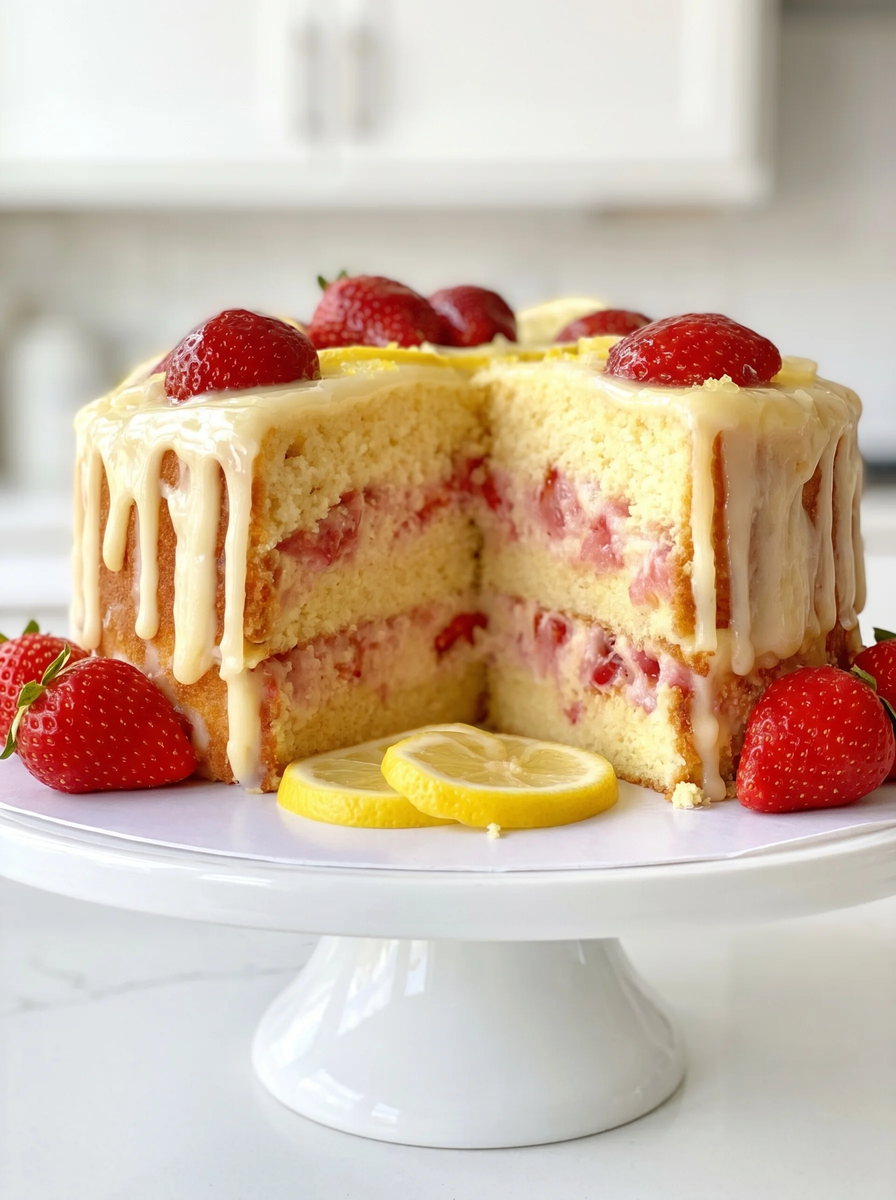 strawberry lemonade buttermilk cake.