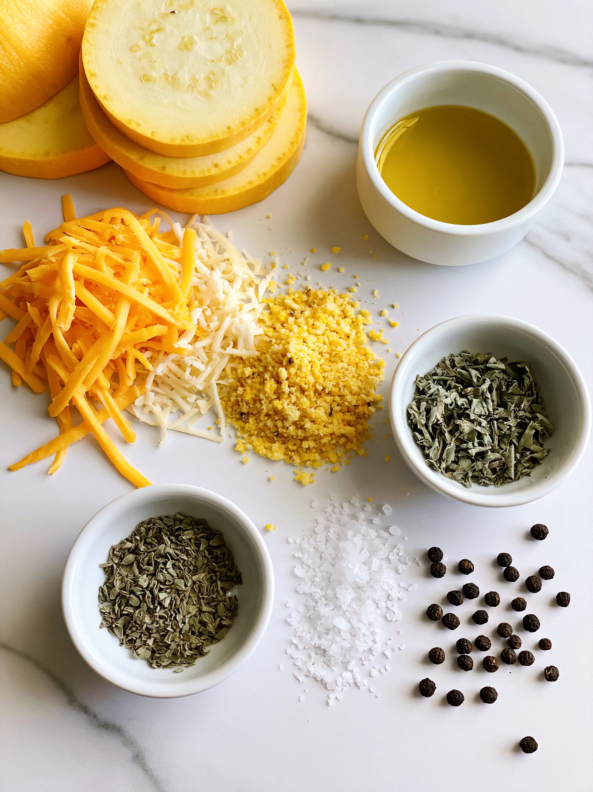 A bowl of cheese and a bowl of seasoning.