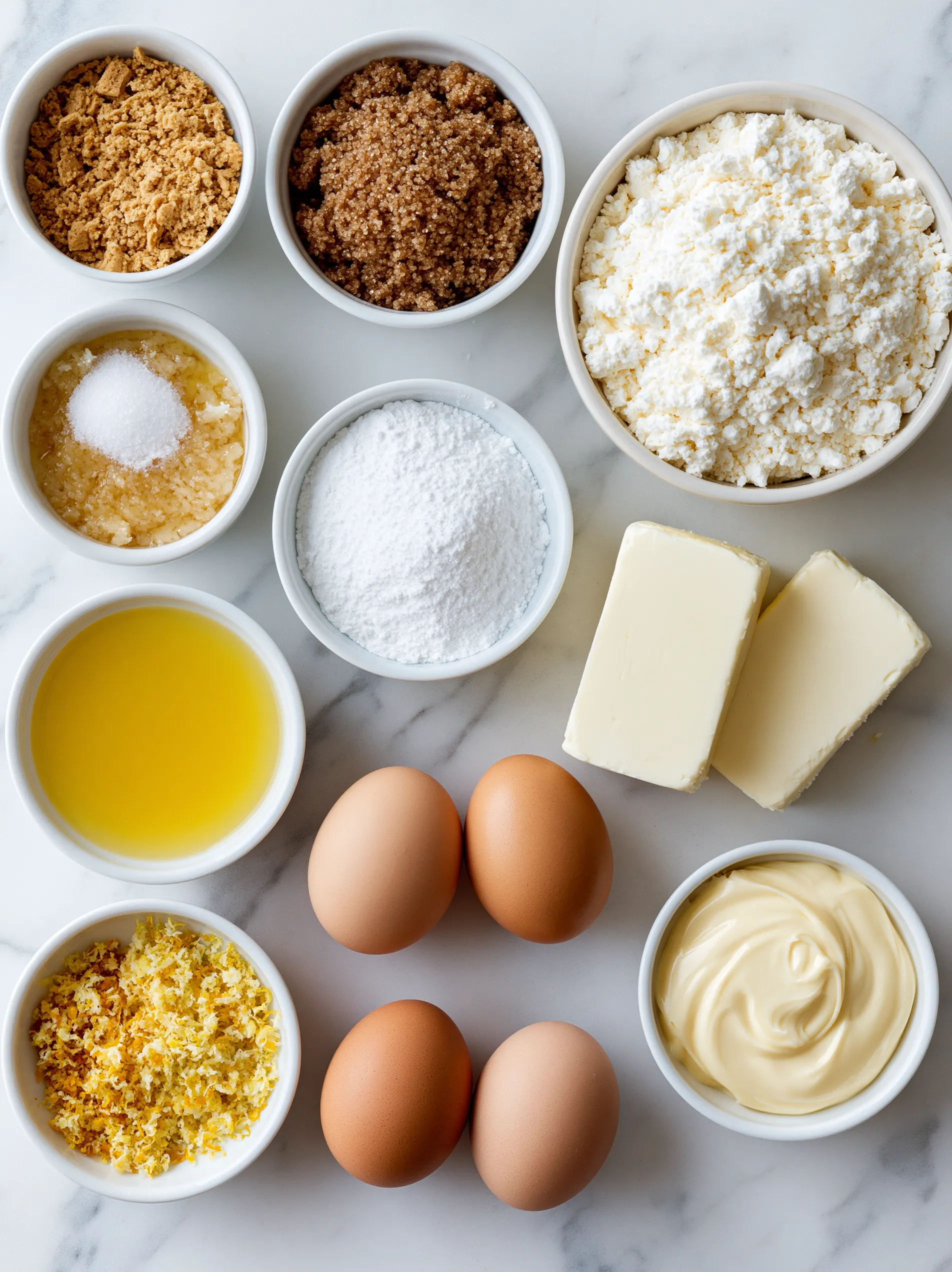 A variety of ingredients for making orange creamsicle bars.
