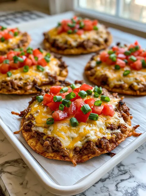 A plate of Mexican pizza with tomatoes and cheese.