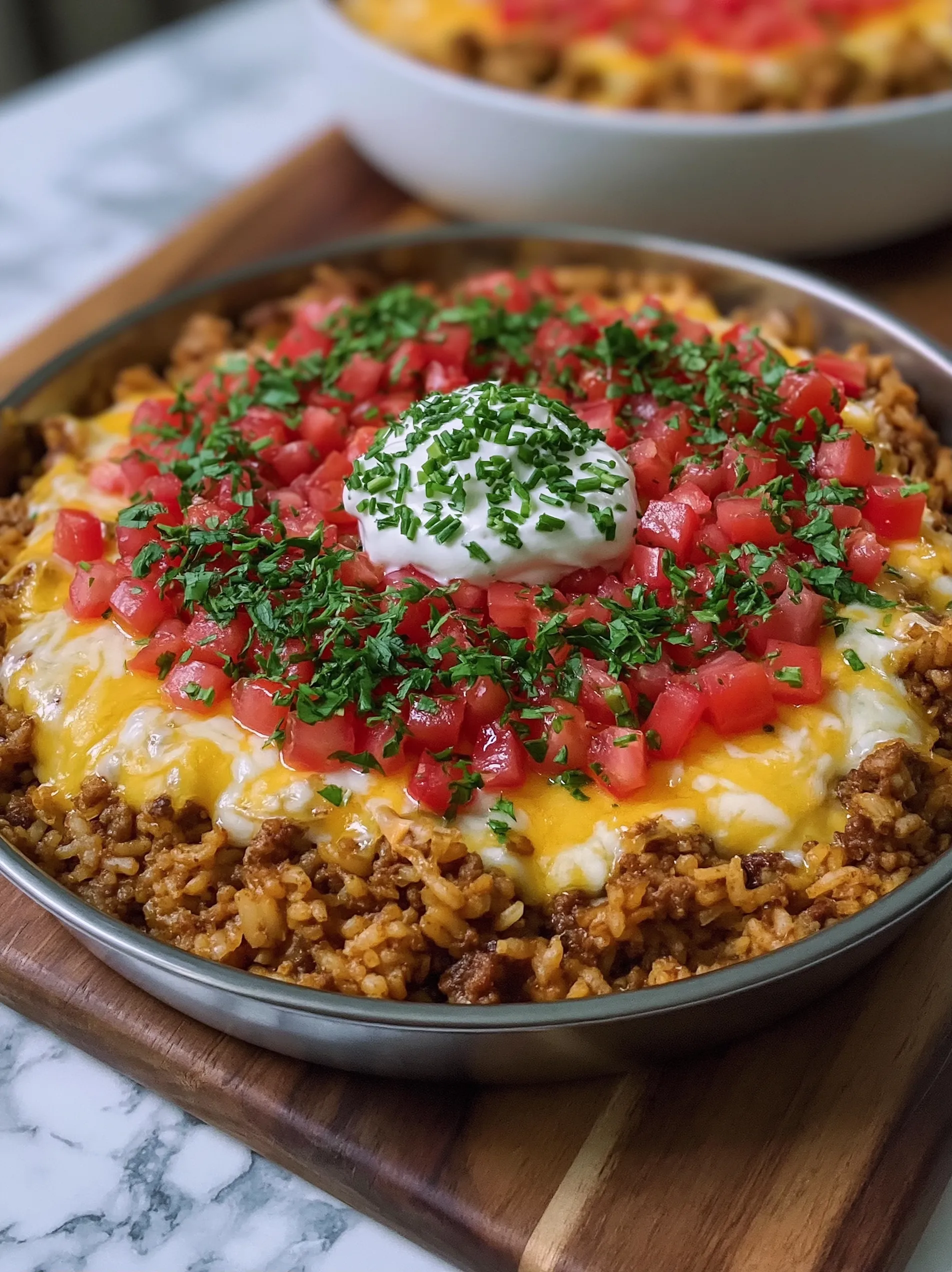 Easy Queso Taco Rice