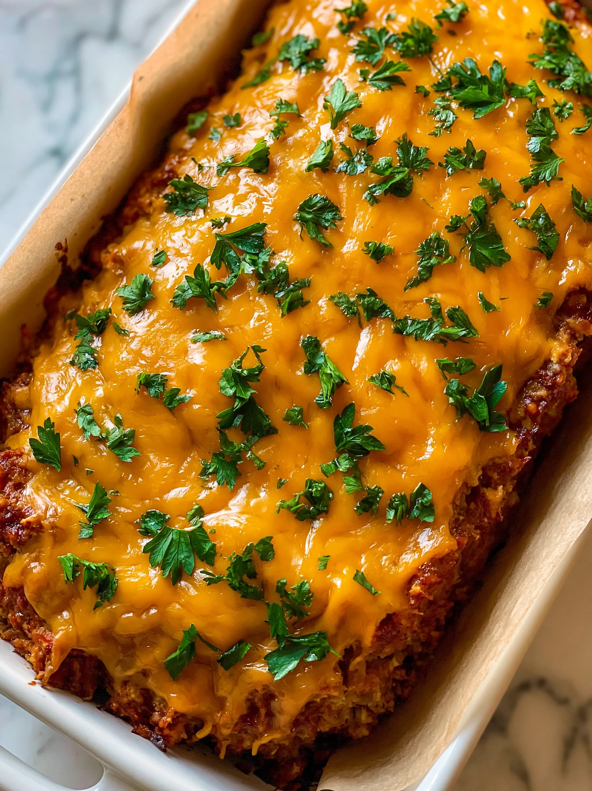 A dish of Mexican taco meatloaf.
