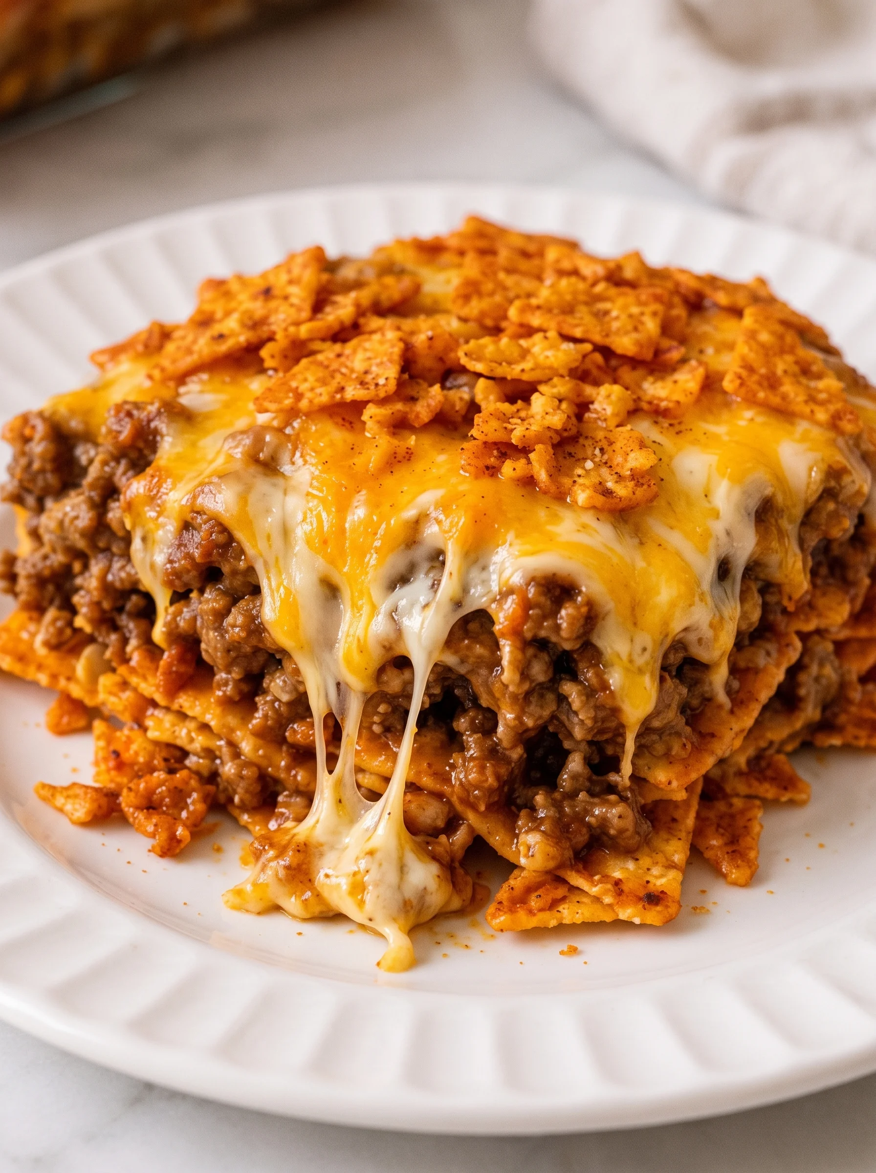 A plate of Doritos Taco Bake.