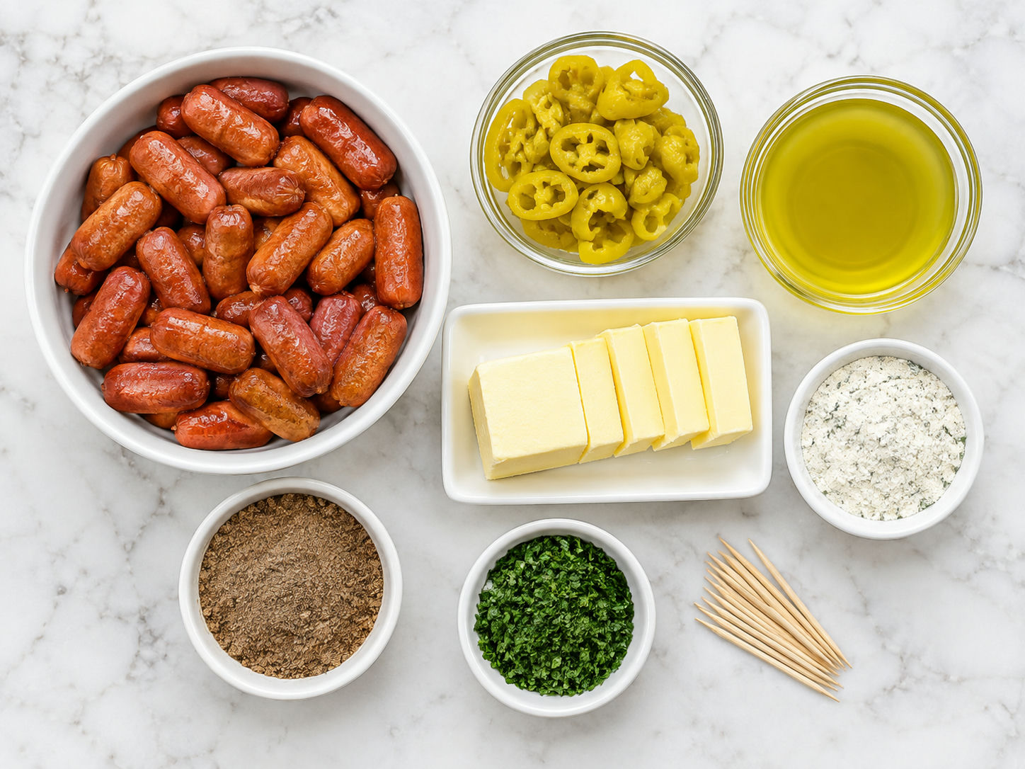 Four cooking steps for Mississippi Lil' Smokies in a slow cooker