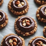 Chocolate cookies with nuts.