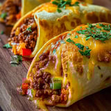 A plate of food with a burrito and a quesadilla.
