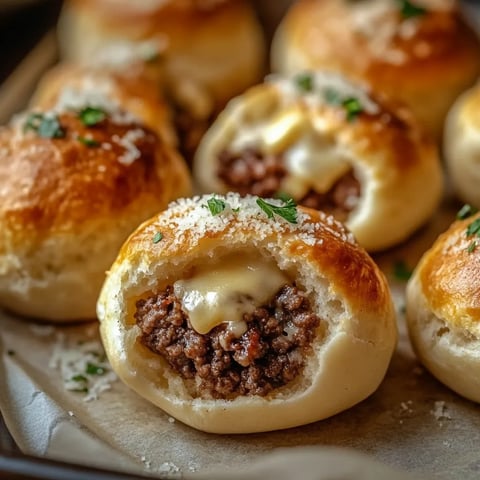 Garlic Parmesan Cheeseburger Bombs