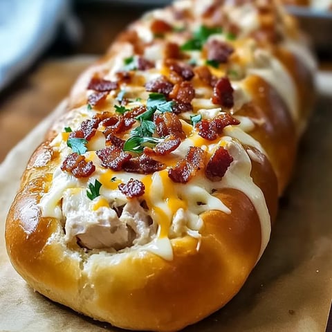 Chicken Bacon Ranch Stuffed Bread