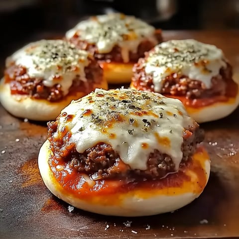 Cheesy Italian Pizza Burgers