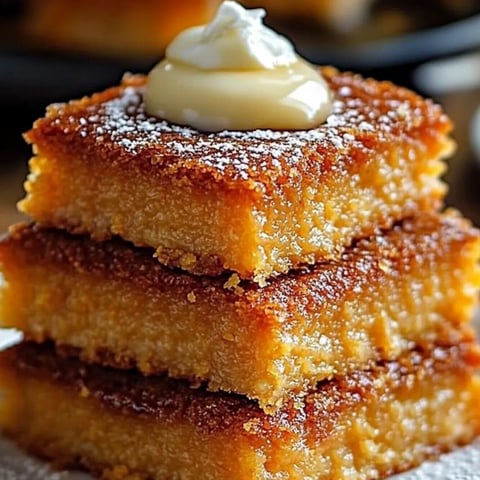 A stack of delicious cake with a dollop of whipped cream on top.